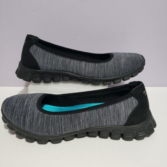 Skechers Gray Slip On Memory Foam Shoes Sz 7 - Picture 1 of 8